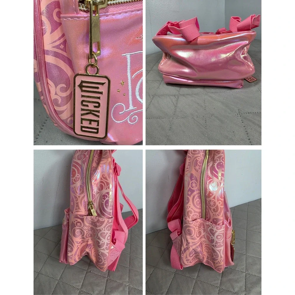 Wicked Glinda So Popular Mini Backpack Iridescent Pink Faux Leather Universal